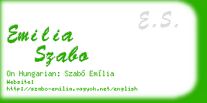 emilia szabo business card